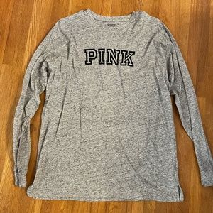 Pink Victoria Secret long-sleeved t-shirt